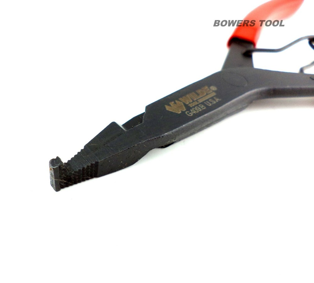Wilde Tool 9” Right Angle Lock Ring Pliers External Snap Retaining Black Oxide