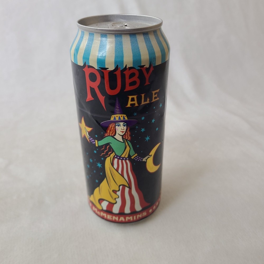 McMenamins Ruby Ale Empty Beer Can Bottom Opened Portland Oregon Raspberry Ale