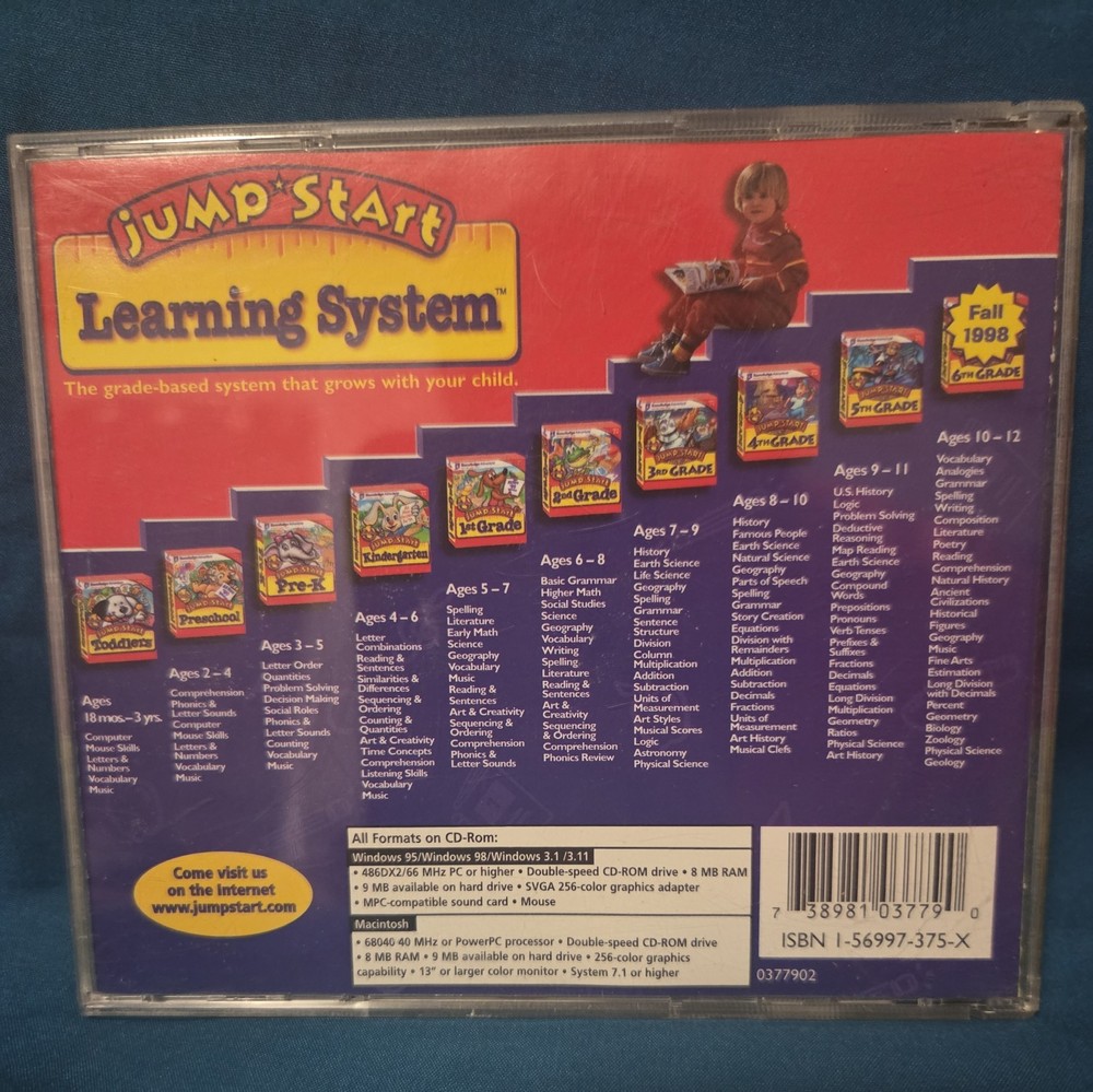RARE JumpStart: Learning System 2nd Grade (PC CD-ROM, 1996) Knowledge Adventure