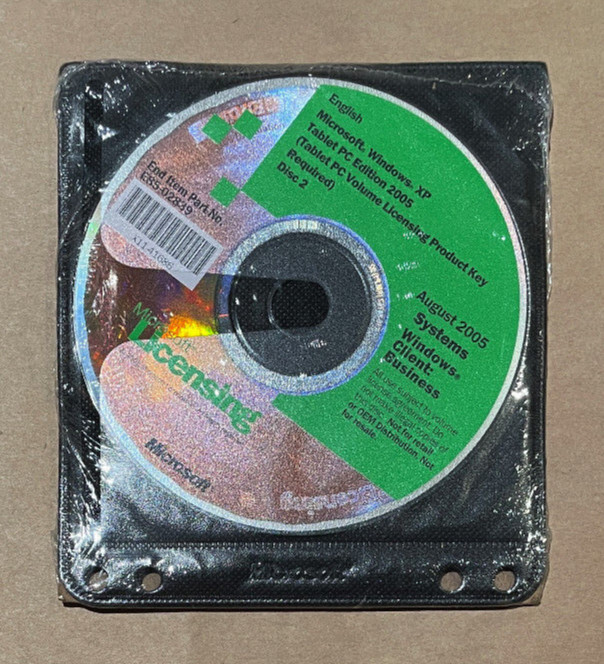 Microsoft Licensing 2005 Systems Windows Client: Business E85-02839 Windows XP