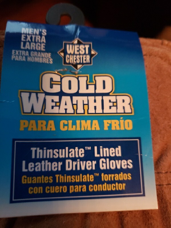 3M Thinsulate Insulation Cowhide Leather Gloves Size EXTRA Large