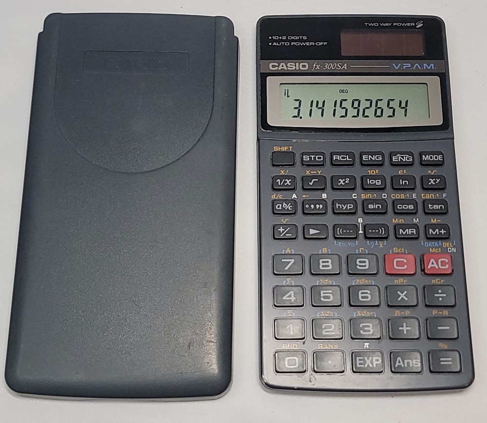 Casio FX-300SA Scientific Calculator Solar- Tested Works!