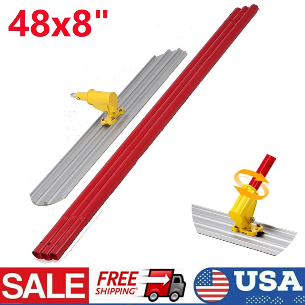 48x8" Bull Float Magnesium Concrete Float, Float Bracket Concrete Tools