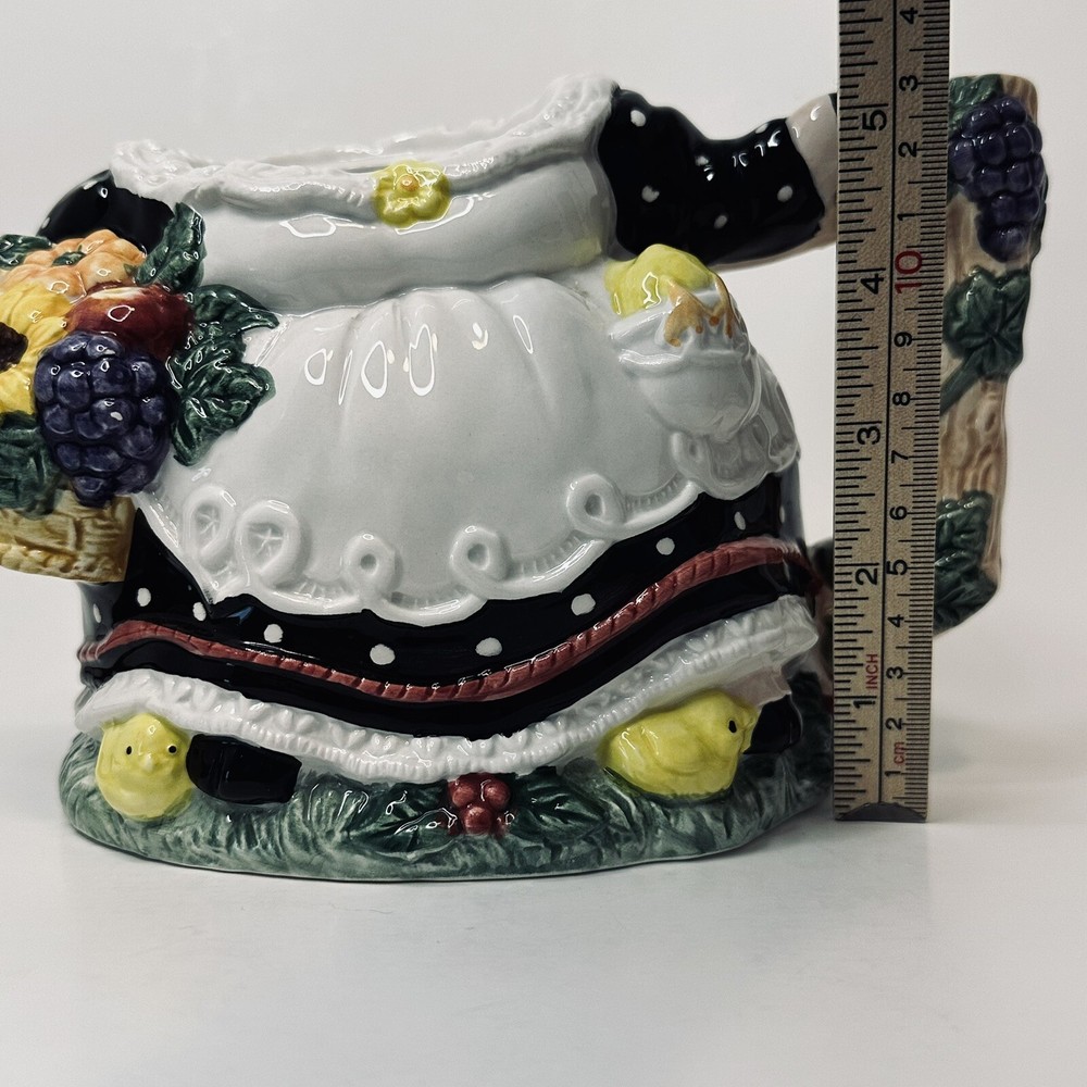 Fitz & Floyd Teapot, flowers apron, 1993, Replacement VINTAGE