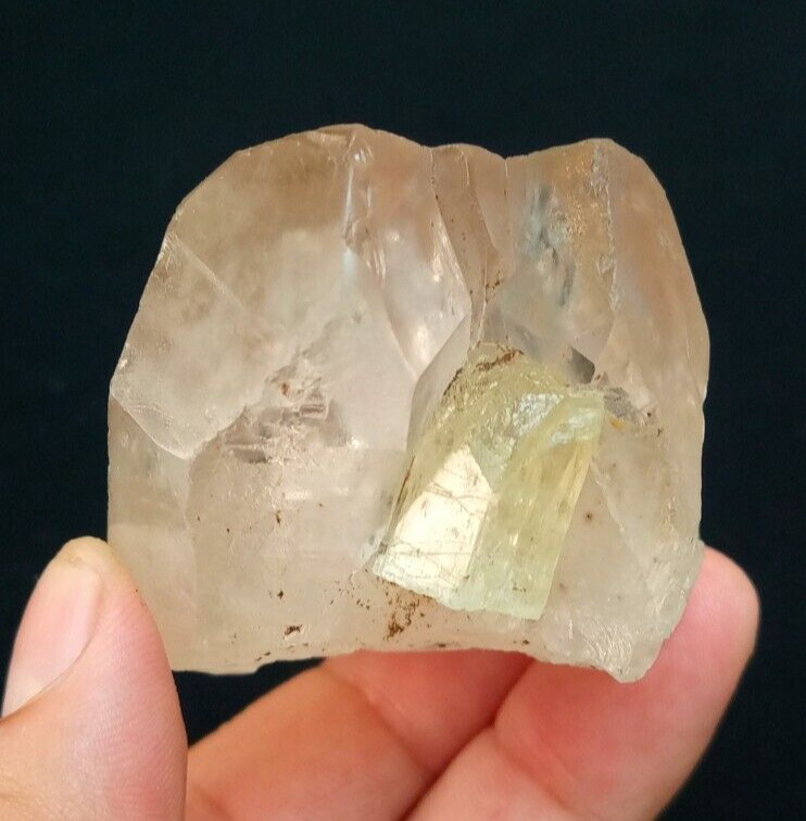 Kunzite with Quartz from Afghanistan .