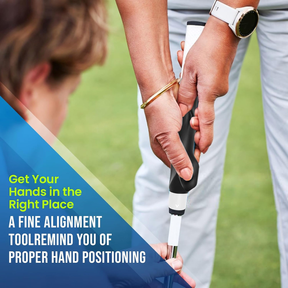 Clip-On Golf Grip Trainer, Golf Swing Training Aid for Improving Proper Hand Pos