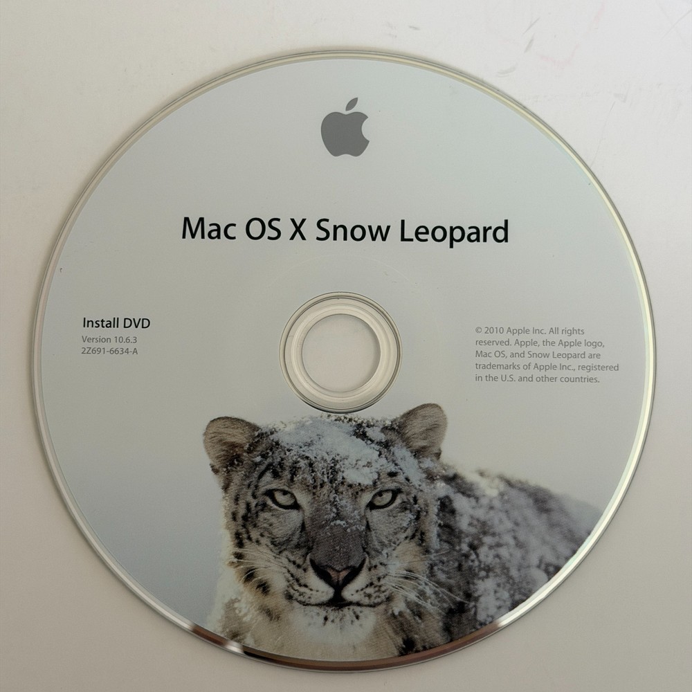 Mac OS X Snow Leopard Version 10.6.3 Install DVD