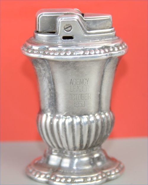 Vintage Silver Plate Ronson "MAYFAIR " Table Lighter - Engraved