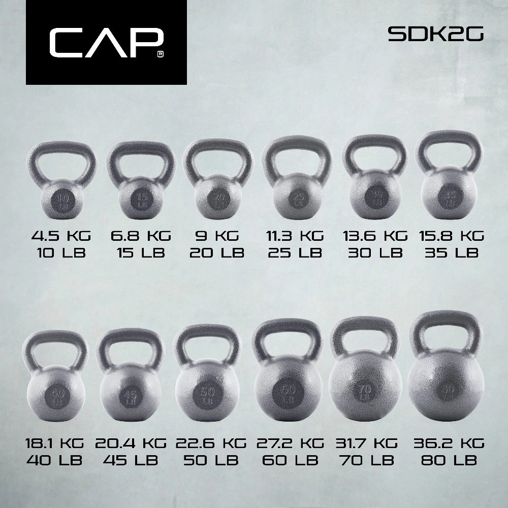 CAP Barbell 15lb Cast Iron Kettlebell, Single