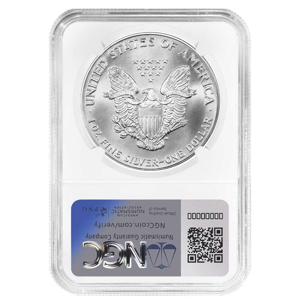 1999 $1 American Silver Eagle NGC MS69 Brown Label