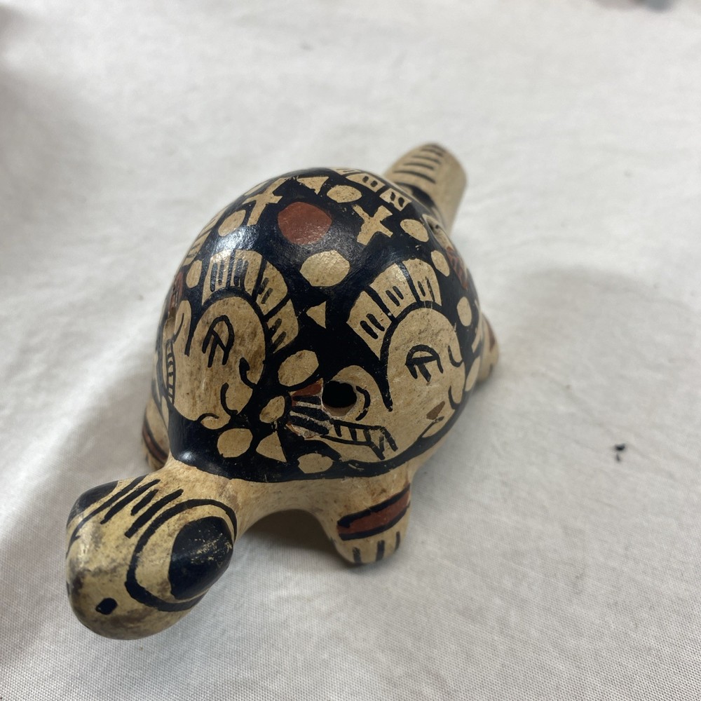 Vintage Handmade Peruvian Clay Turtles