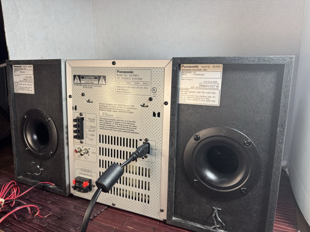 Panasonic CD Stereo System SA-PM11 5 CD CD Changer - Cassette Player Not Working