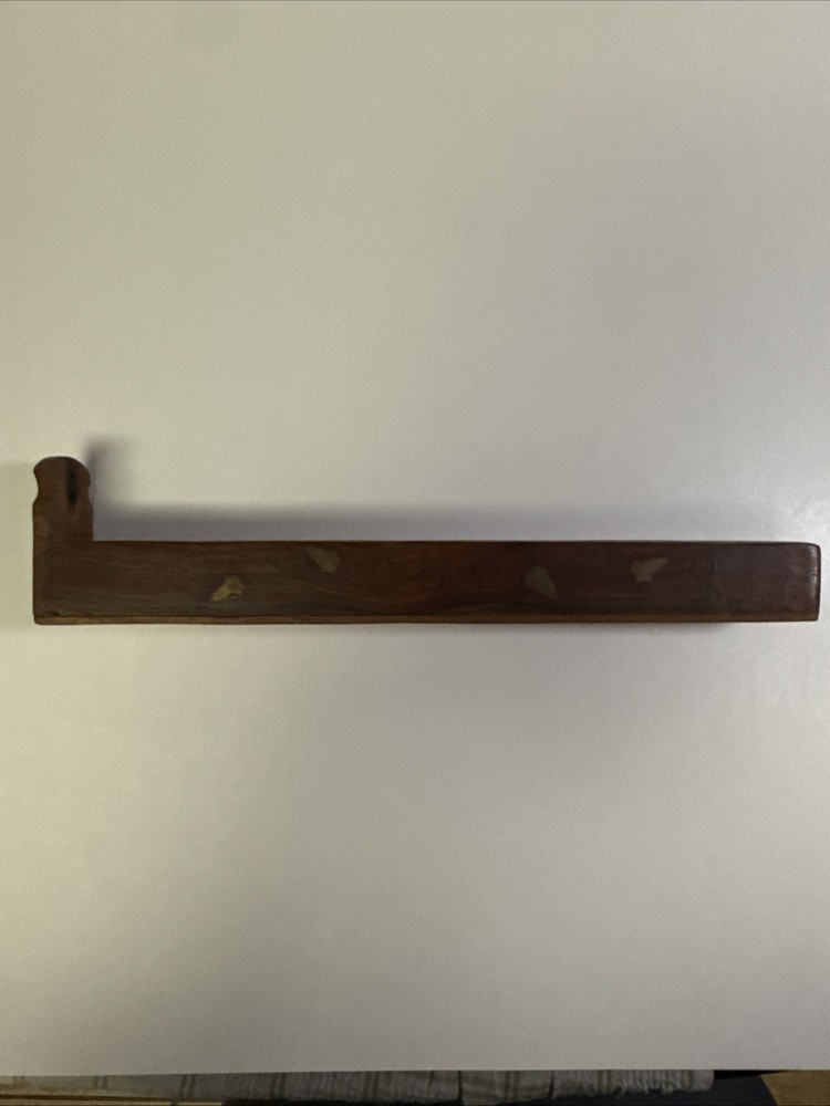 Vintage Incense Holder Double Stick With Leaf Inlay
