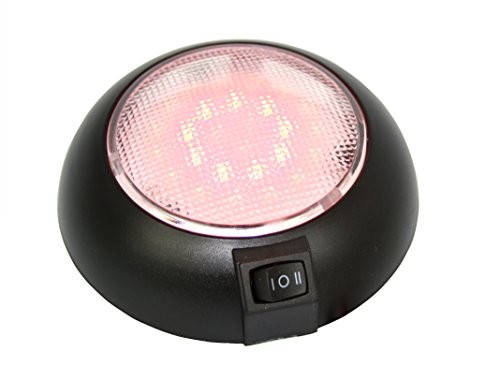 LED Dome Light - 4.5" High Power White & Red LED Downlight - 12 Volt - Fixed
