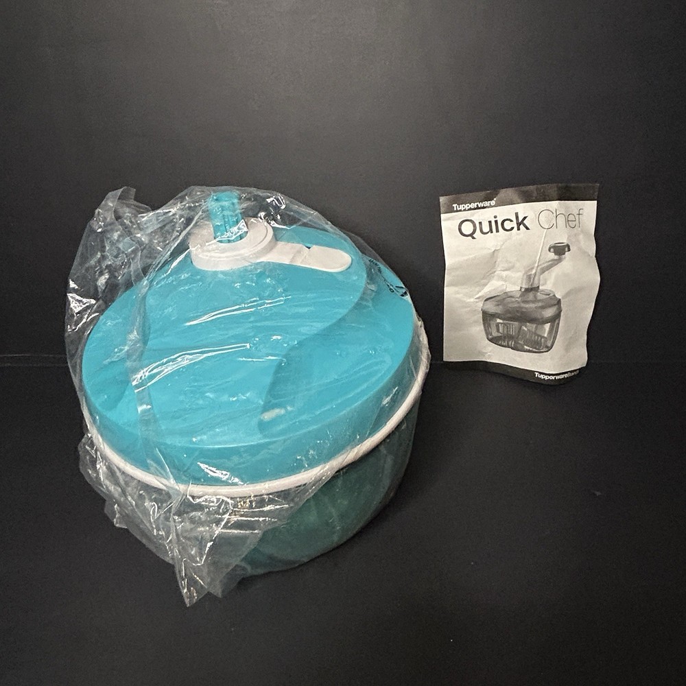 TUPPERWARE Quick Chef Pro System Salt Water Taffy Blue ~ Open Box