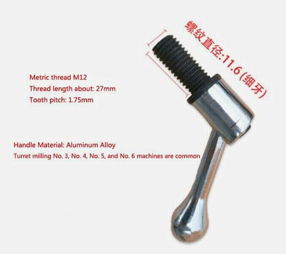 1x Milling Machine Tool Handle Table Lock Vertical CNC Mill Bolt Handle Part M12