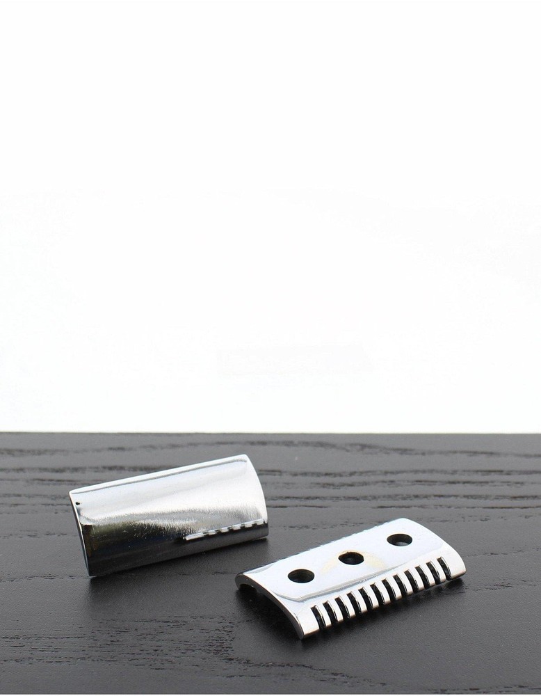 West Coast Shaving DE Razor Head, Open Comb, Chrome