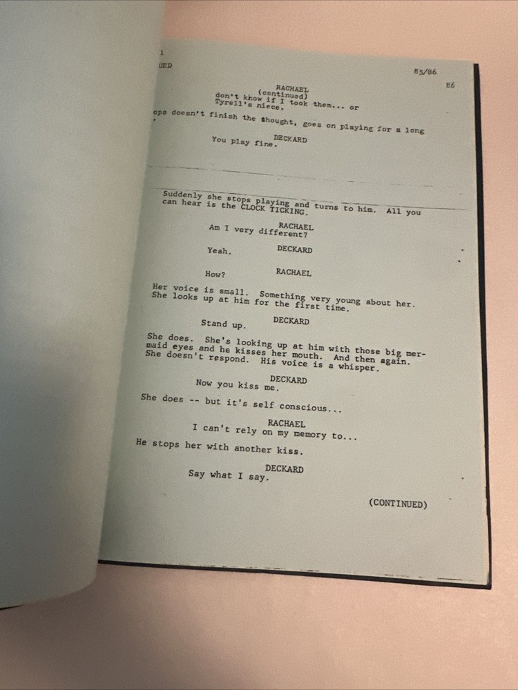 RARE Original BLADE RUNNER Movie Script Screenplay 1982 Harrison Ford Ridley
