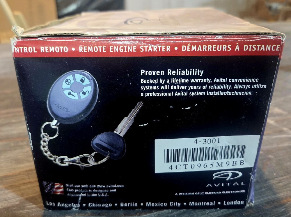 Avital Avistart Remote Start System Model 3001