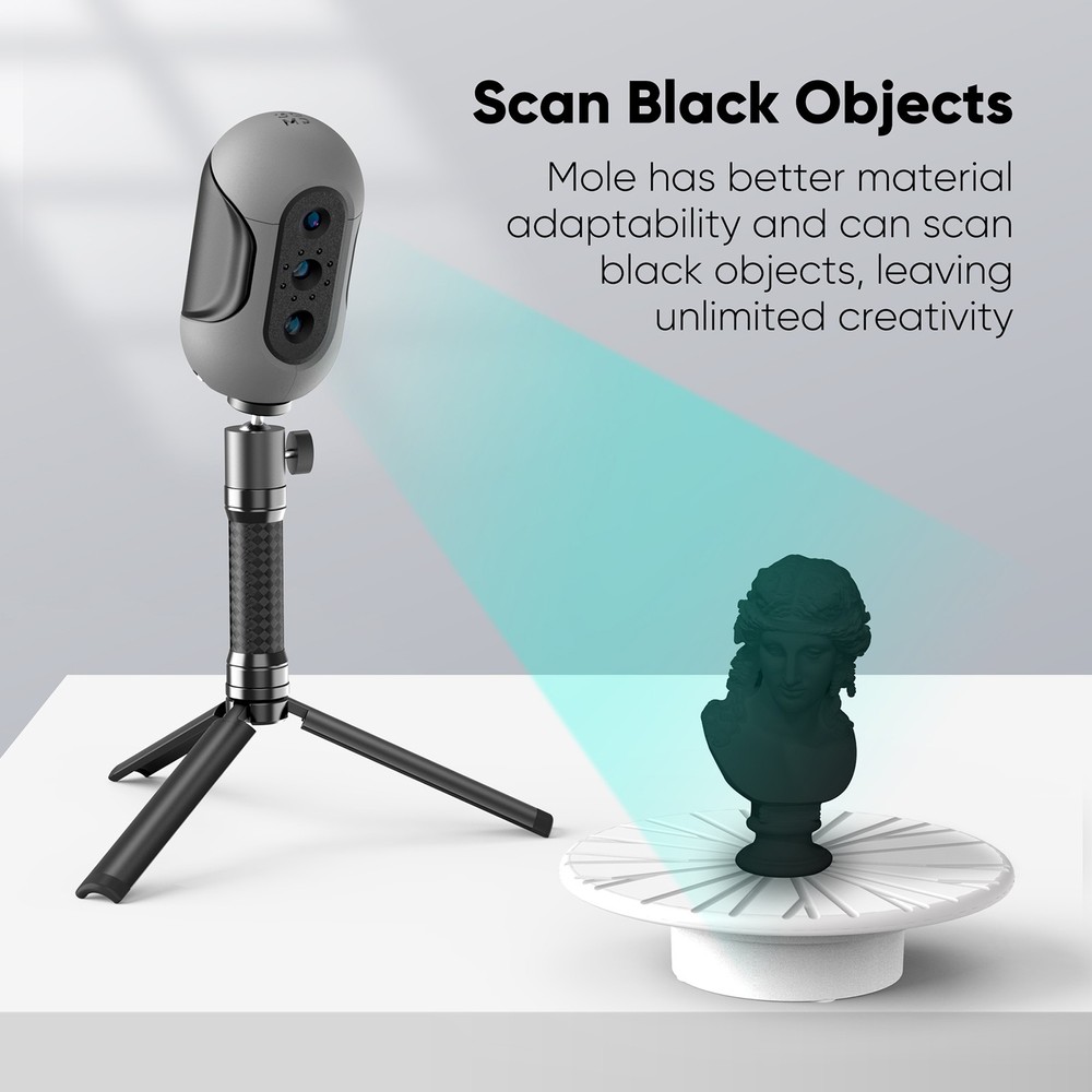 3DMakerpro Mole Handheld 3D Scanner Premium 0.05mm Accuracy for 3D Printer T7T0