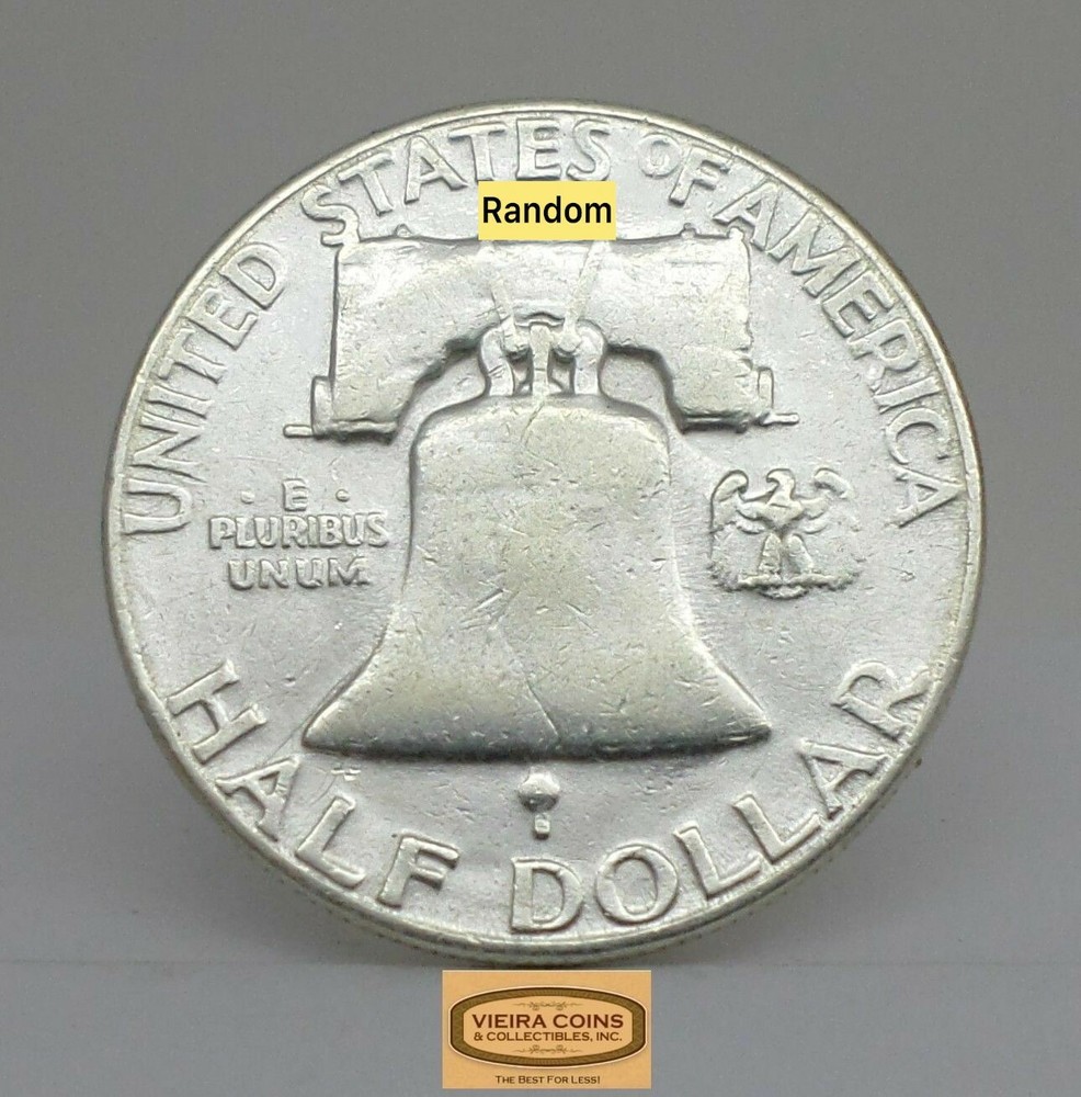 1949 Franklin Half Dollar, 90% Silver, Average Circulated - #E4