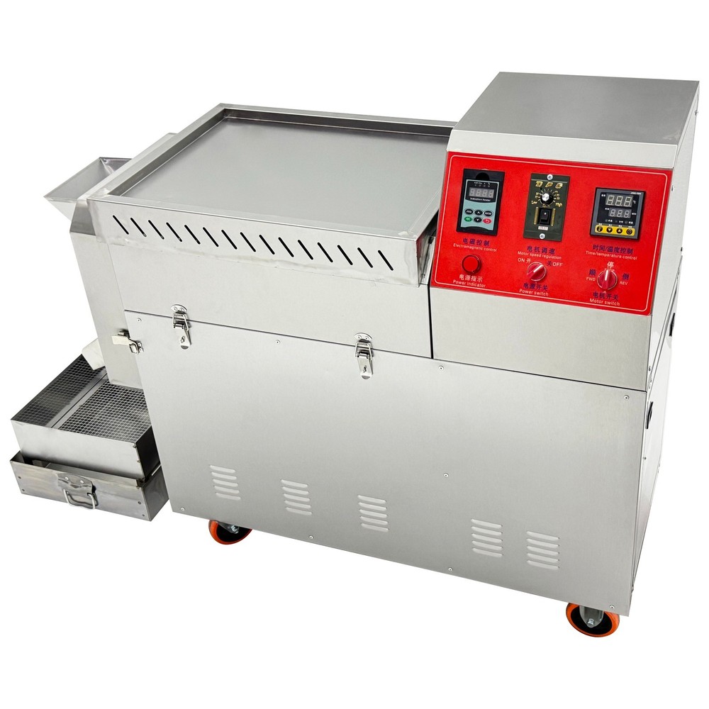 220V Electric Coffee Bean Nut Roaster Roller Type Roasting Machine 27.5Lbs