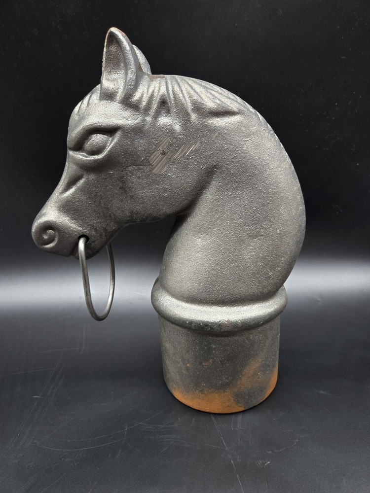 Cast Iron Horse Head Hitching Post Fence Post Topper