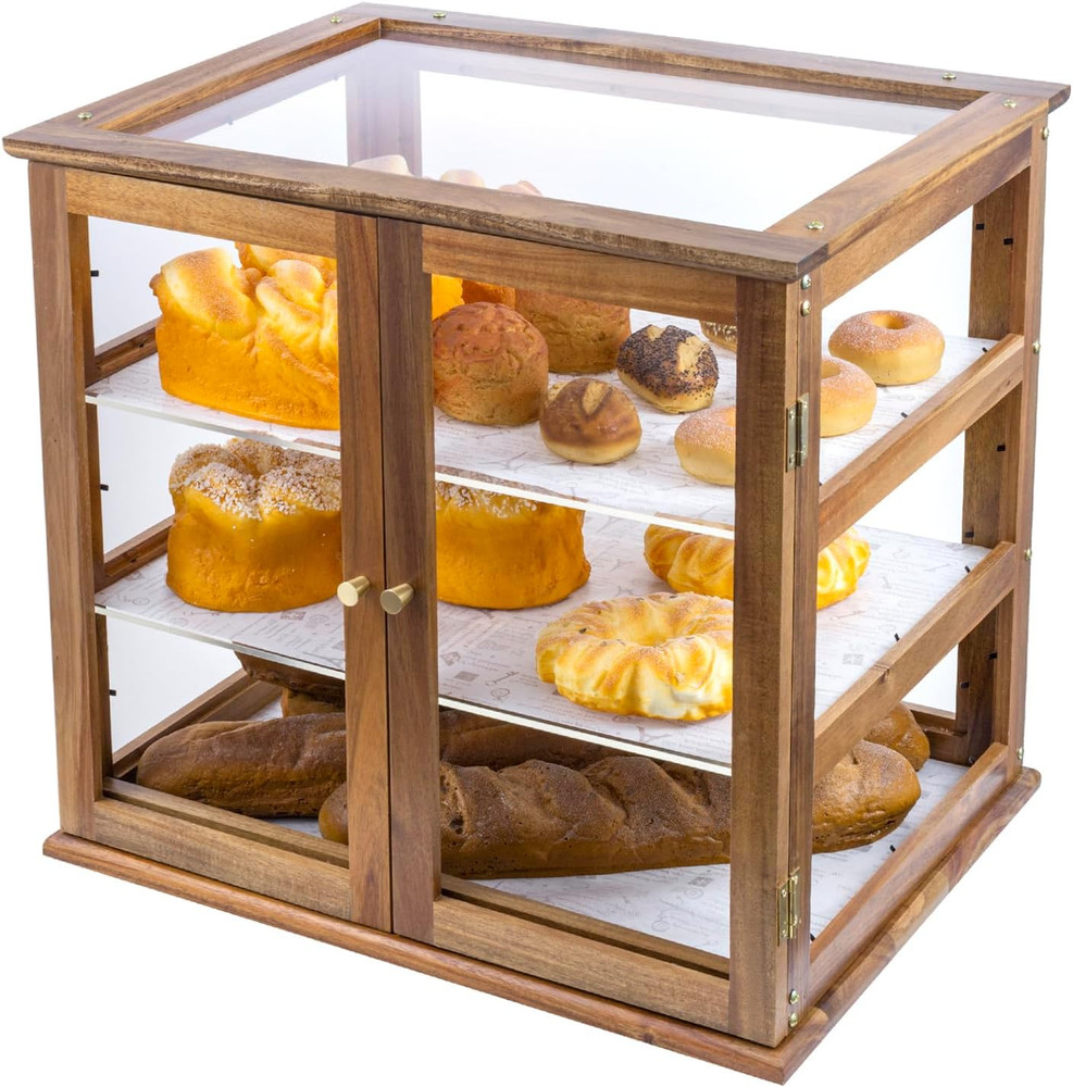 Pastry Display Case,Cookie Display, Professional-Grade Retail Bakery Display Cas