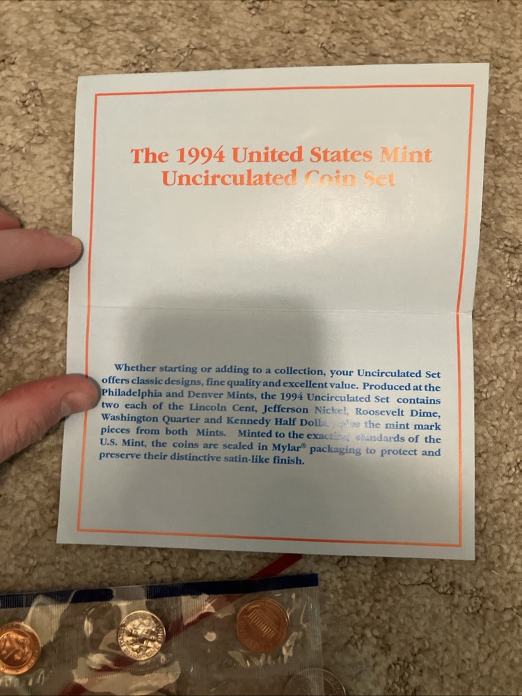 U.S. Mint 1994 Uncirculated Coins