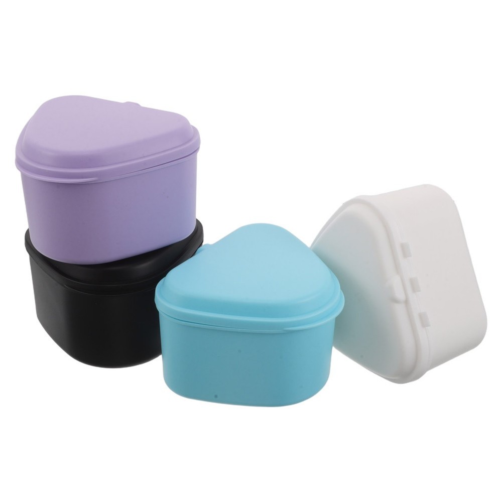 4 Pcs Mouth Guard Retainer Case Holder for Tooth Plastic Retainers