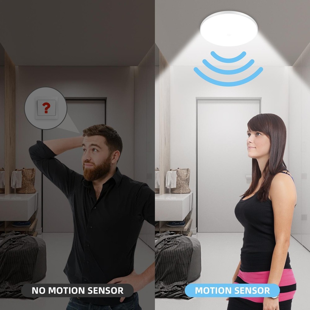 18W LED Ceiling Light, Sensor Light Single Color Temperature for indoor use