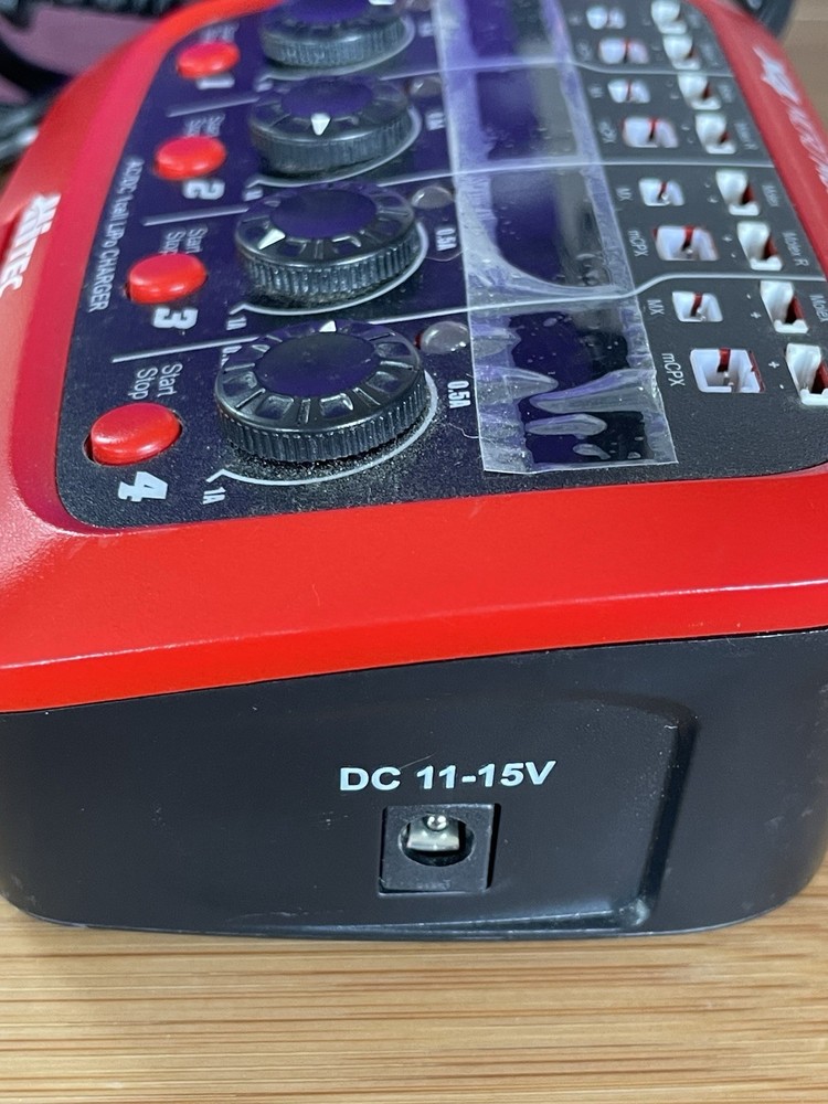 Hitec X4 Micro Multi Charger 4-Port 1S LiPo AC/DC Tested Working