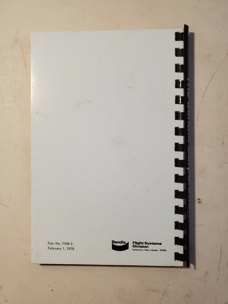 Bendix Omega Navigation System Pilot's Handbook ONS-25-3 ONS-25-4