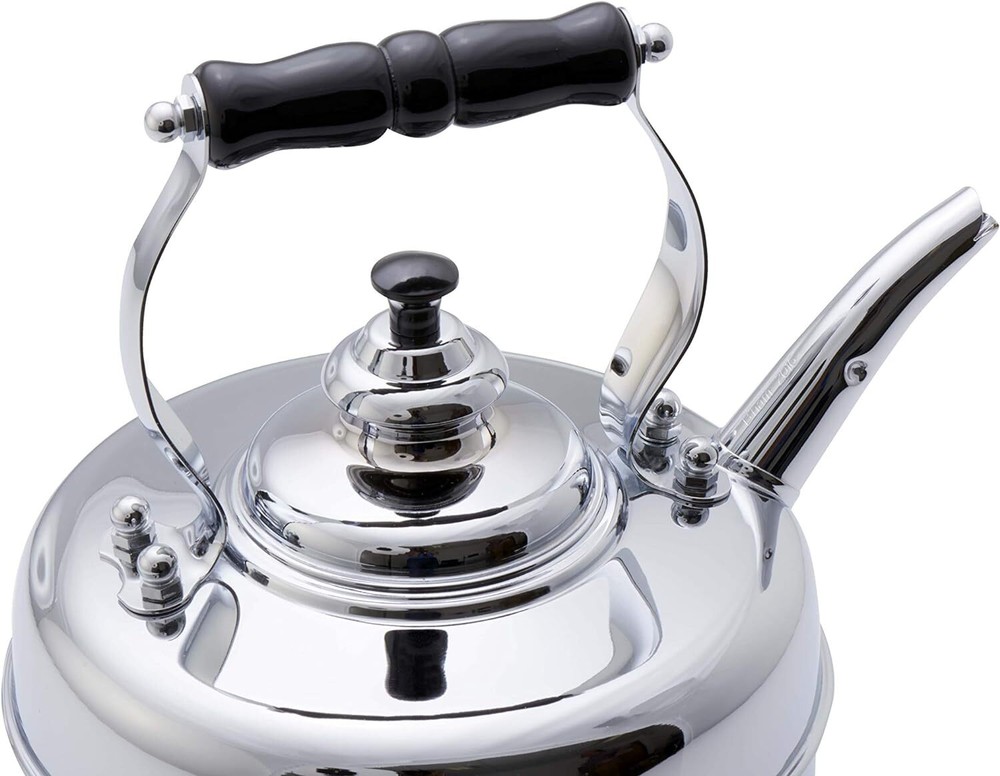 Simplex Kettles Buckingham Solid Plated 1.9 Quart Whistling Tea Kettle