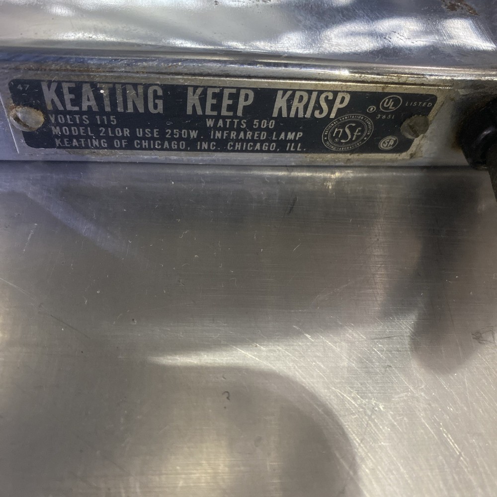 Pre-Owned Keating Keep Krisp Double Heat Lamp Model 2L0R TESTED