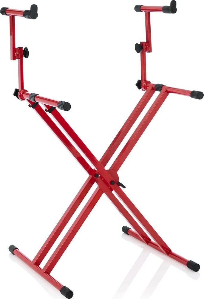 Gator 2 Tier X Style Keyboard Stand; Red