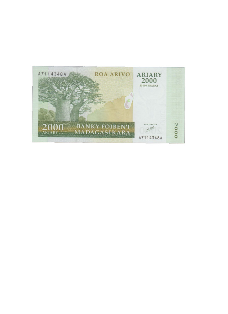 MADAGASCAR 2003 2000 ARIARY BANKNOTE P83 UNCIRCULATED