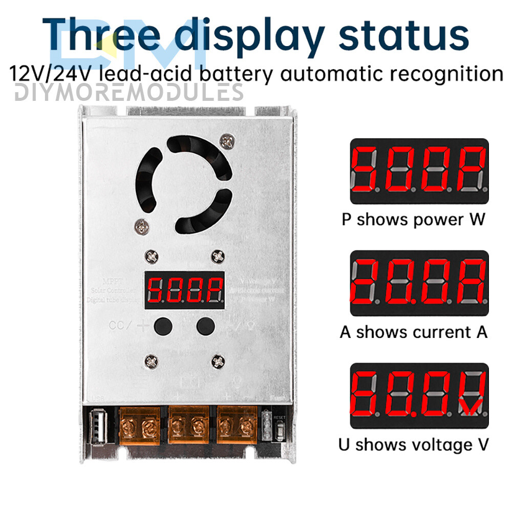 MPPT 500W 20A Solar Controller DC18-80V Step-down Charging Controller 12V 24V