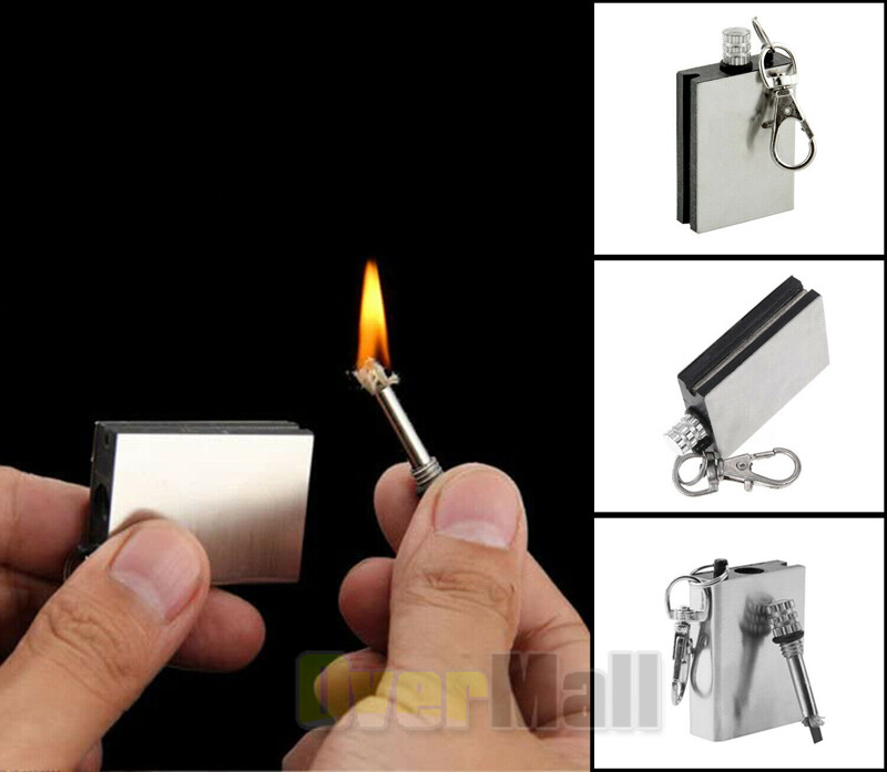 Lighter Flint Magnesium Emergency Fire Starter Camp Survival Refill Waterproof