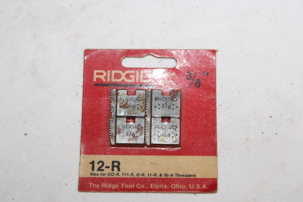 NOS Ridgid Pipe Dies 3/8” 12-R
