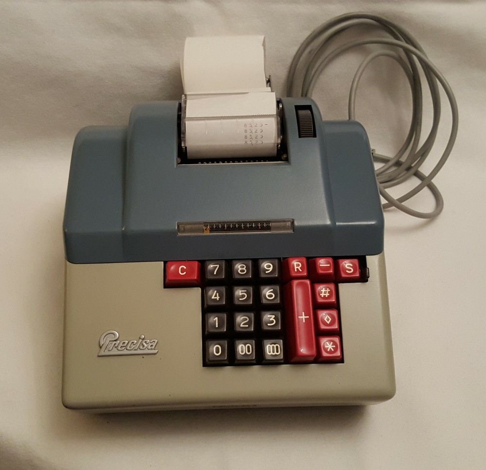 Precisa Mod.162-12 Calculator Adding Machine Made in Switzerland