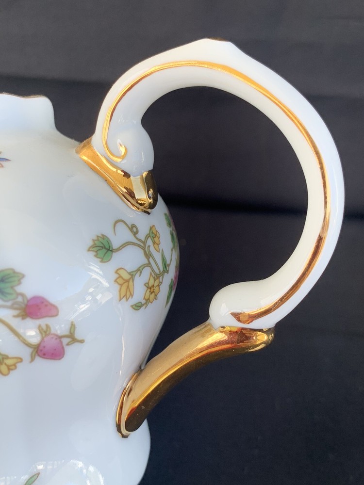 Porcelain Stacking Teapot & Cup - Fruit Pattern ~ Free Shipping