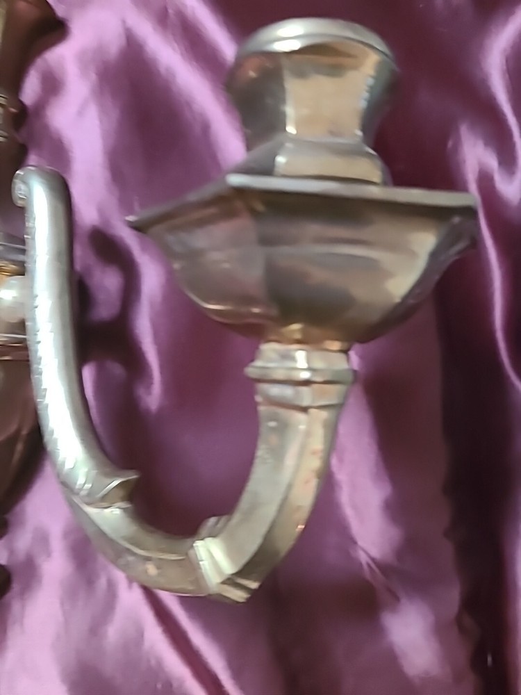 Vintage -2-Arm Solid Brass Candle Wall Sconce Decorative Crafts Inc.