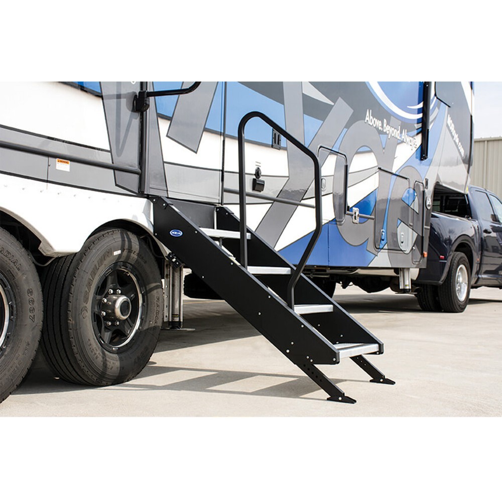 MORryde StepAbove Fold-In 4 Step Handrail for 2nd Generation RV Entry Steps