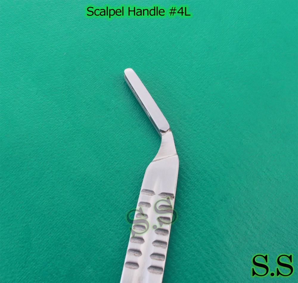 Scalpel Handle #4L Angled Surgical Instrument