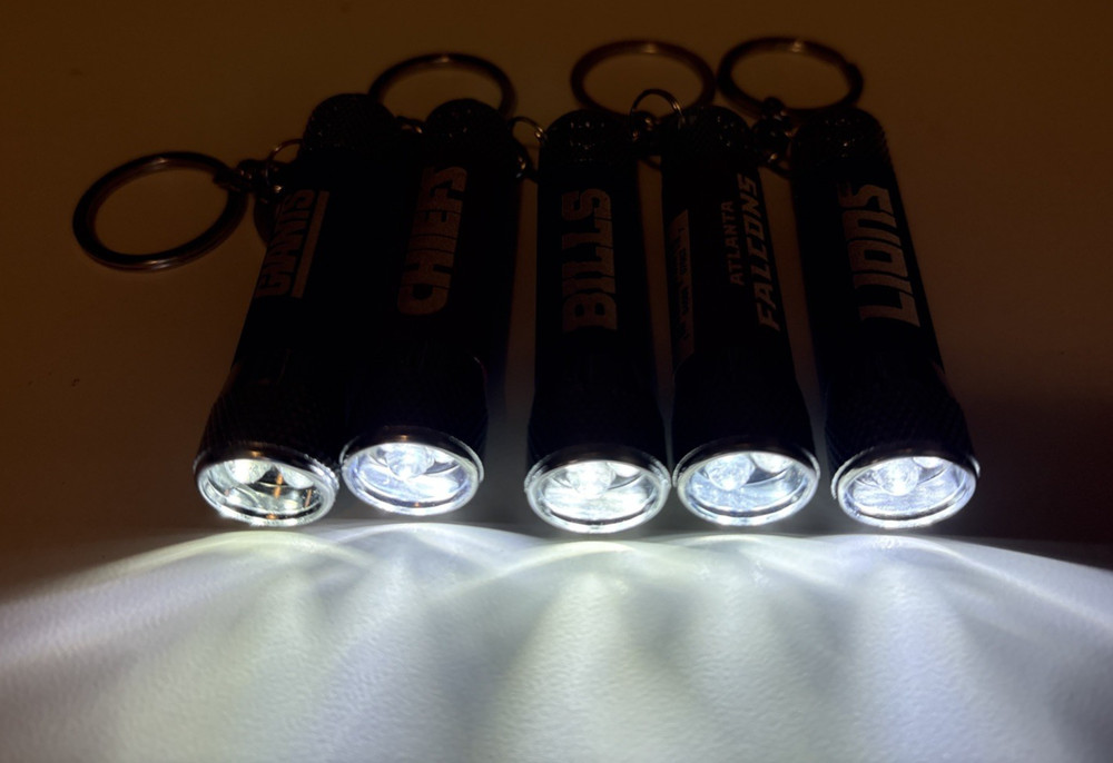 NFL Teams 2.5" MINI FLASHLIGHT KEYCHAIN Select Your Team