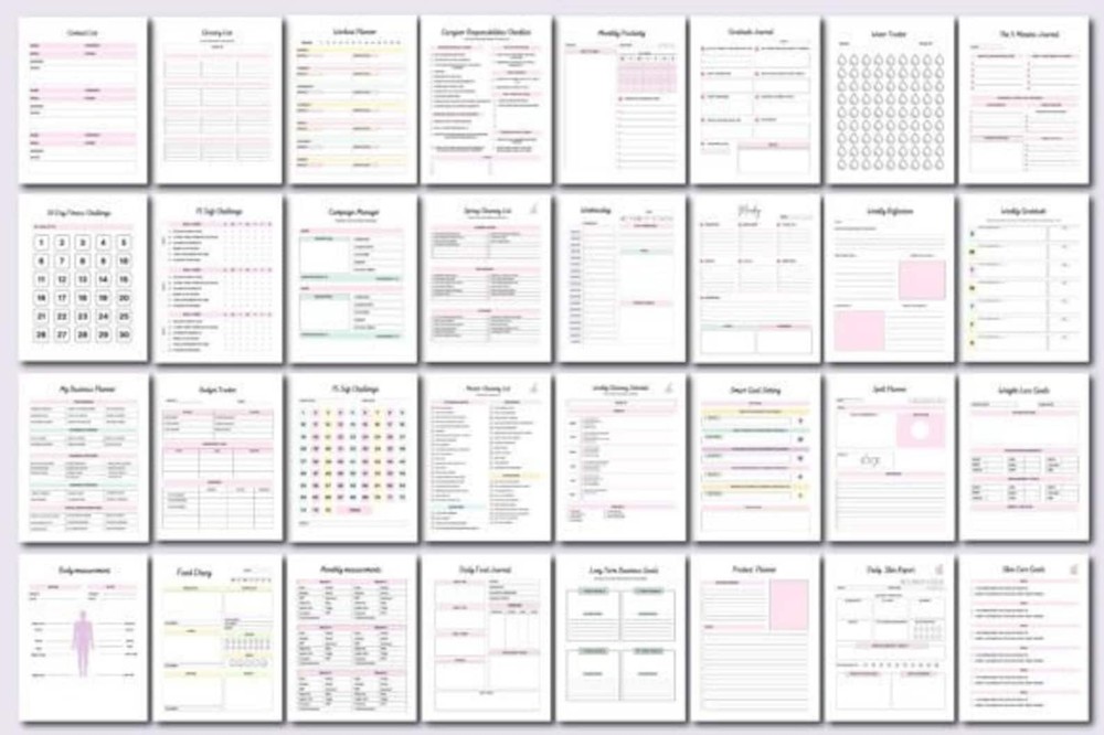 50 Editable Canva Planners Template