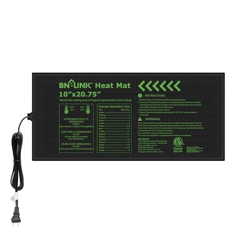 BN-LINK Seedling Heat Mat 10" x 20.75" Warm Hydroponic Heating  Assorted Sizes