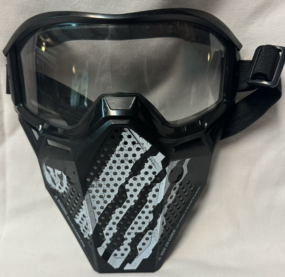 Nerf Rival Phantom Corps Protective Adjustable Face Mask Black White