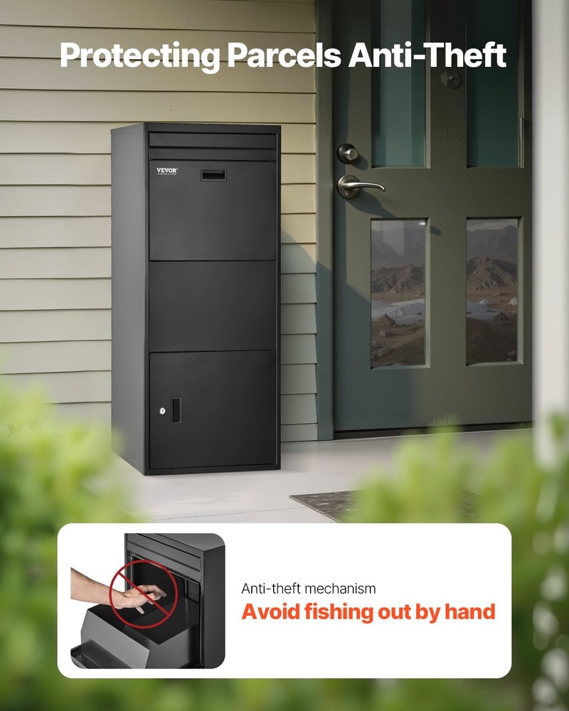 Package Delivery Boxes for Outside 47.2 in Mailbox for Parcel Lock Galvani